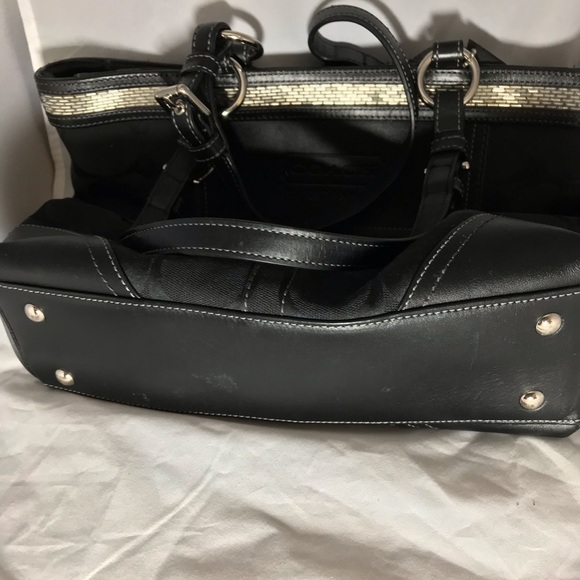 HP 👜Coach H0668-10445 Black CC Sig Purse Sequin - Picture 8 of 8